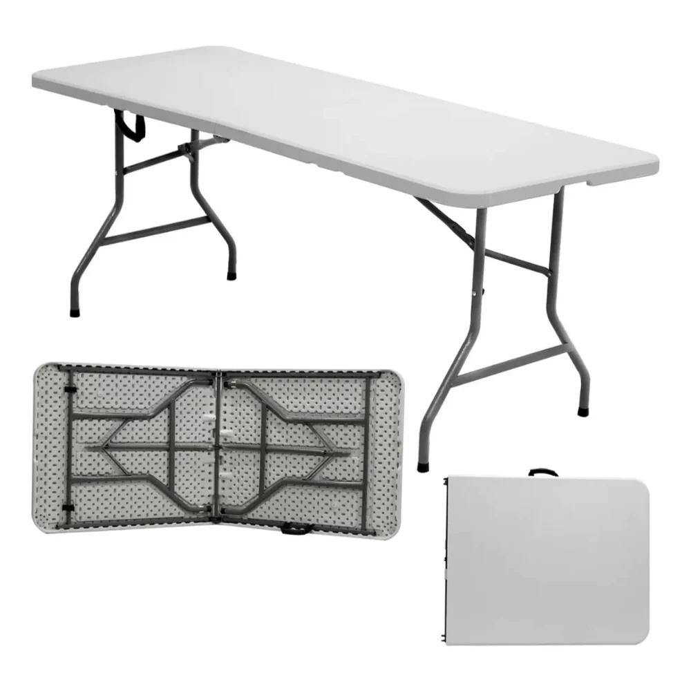 Mesa Dobrável Tipo Maleta Prática e Durável 180x60cm — Portátil, Resistente, Fácil de Montar e Guardar — imagem 3